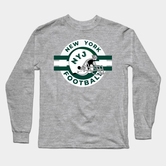 New York Football Jets Vintage Style Long Sleeve T Shirt